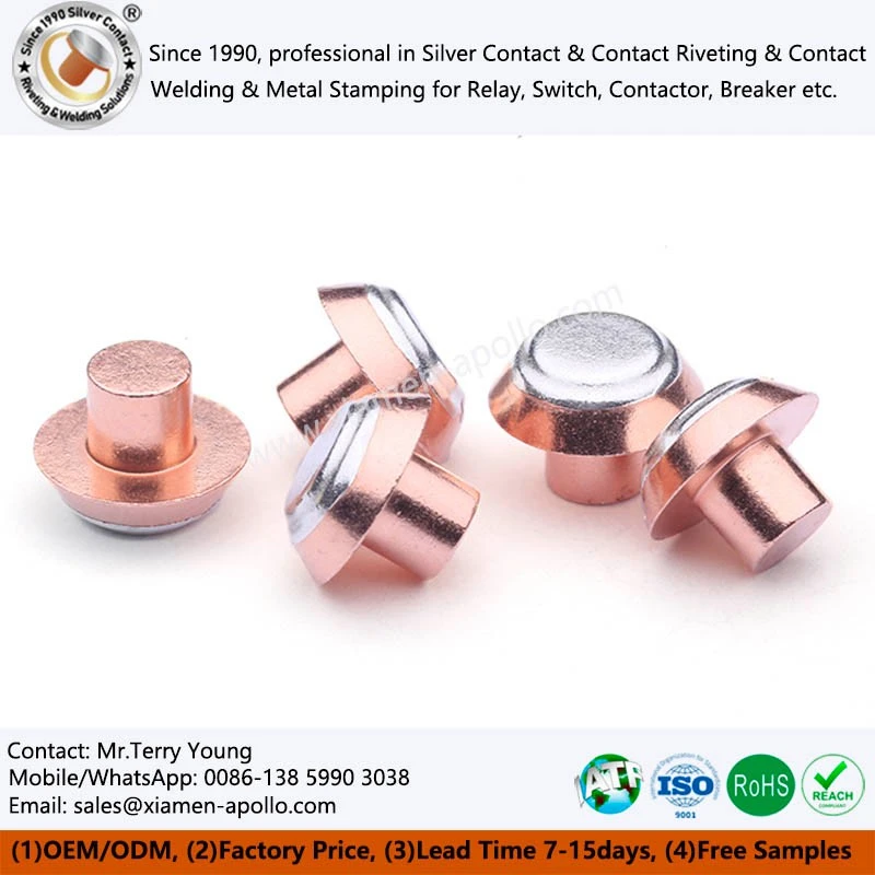 Bimetal Contact Rivets for Magnetic Latching Relay