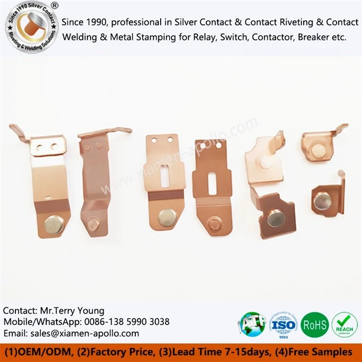 Silver Contacts For PV Power Relay Riveting