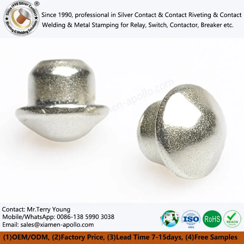 Mushroom Shape Silver Contacts