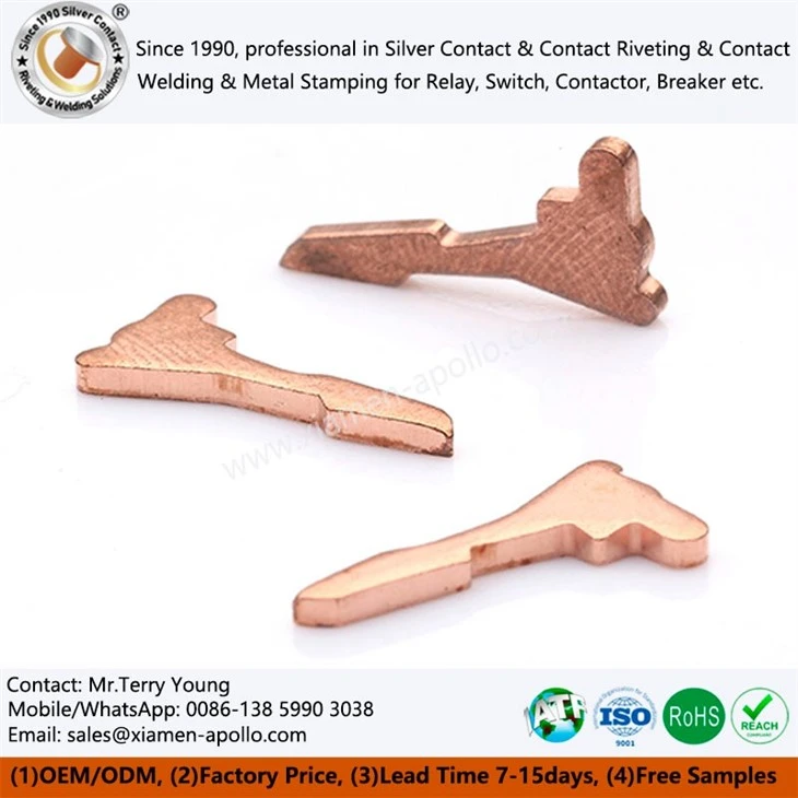 Copper Stamping Components For Electrical Switches Copper Stamping Components For Electrical Switches